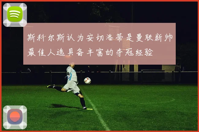 斯科尔斯认为安切洛蒂是曼联新帅最佳人选具备丰富的夺冠经验